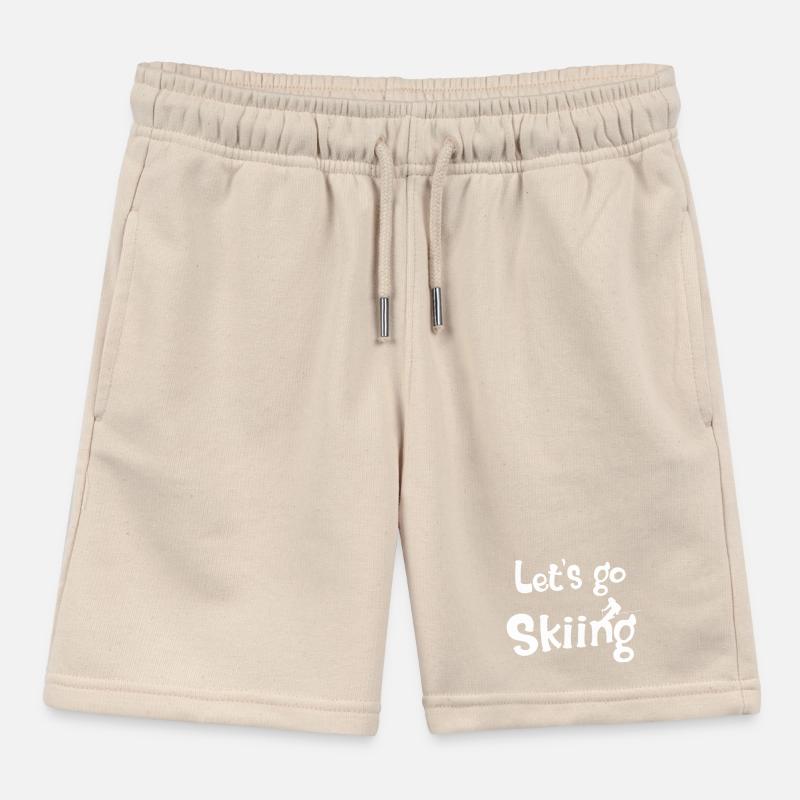 Bold ski lover Kids Organic Sweat Shorts by Stanley/Stella