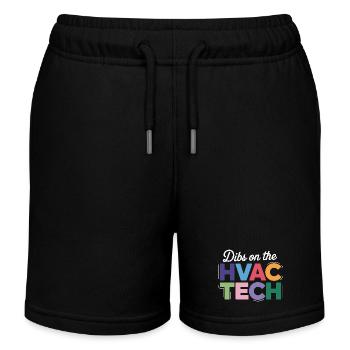 Funny HVAC Technician Saying Repair Expert - Kids Organic Sweat Shorts by Stanley/Stella - black - Front