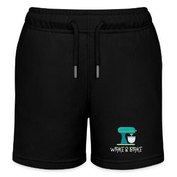 Wake And Bake - Kids Organic Sweat Shorts by Stanley/Stella - black - Front