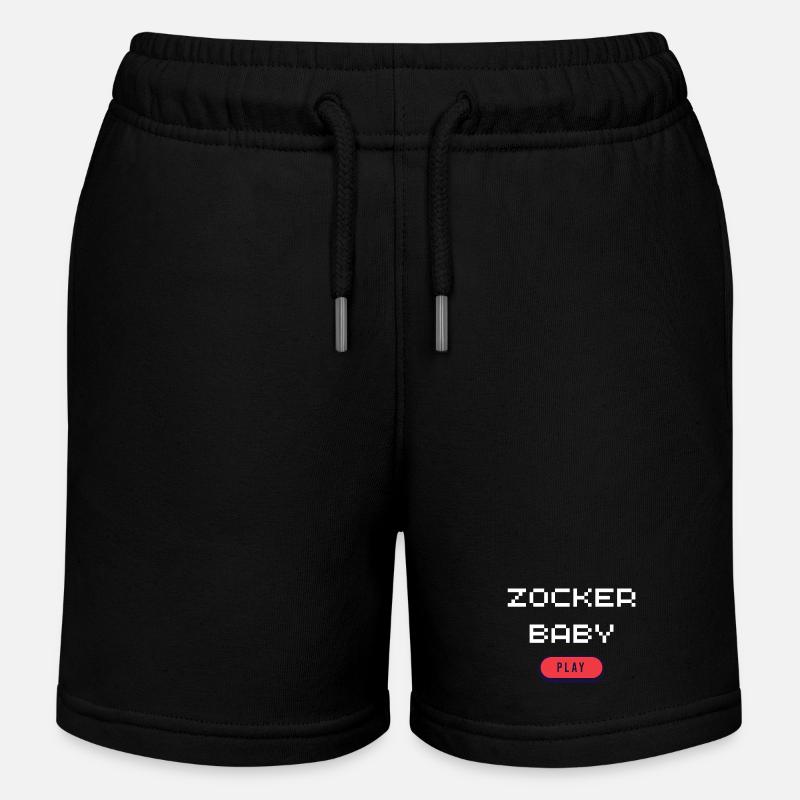 Bébé Joueur - Short de jogging enfant bio Stanley/Stella - noir