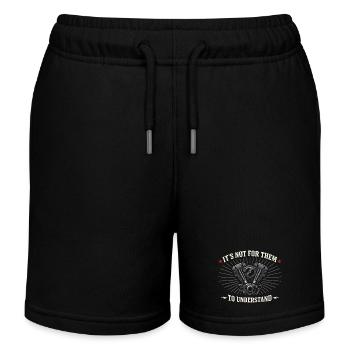 Warum Wir Motorrad Fahren, - Kinder Organic Joggingshorts Mini Bolter von Stanley/Stella - Schwarz - Vorne