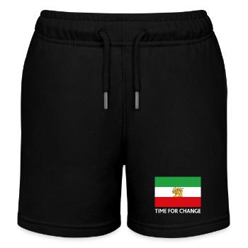 Time for Change Iran Flag - Kids Organic Sweat Shorts by Stanley/Stella - black - Front