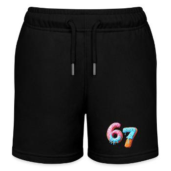 7e anniversaire, garçon de 7 ans, j’avais 6 ans maintenant dans 7 ans - Short de jogging enfant bio Stanley/Stella - noir - Devant