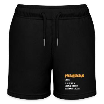 Pädiater mit Extra-Stil - Kinder Organic Joggingshorts Mini Bolter von Stanley/Stella - Schwarz - Vorne