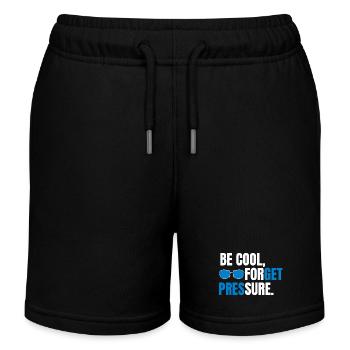 Be Cool Forget Pressure - Kids Organic Sweat Shorts by Stanley/Stella - black - Front