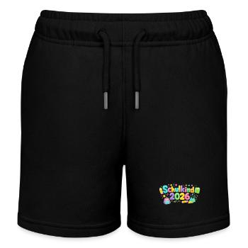 Schoolchild 2026 School Enrollment Gift - Kids Organic Sweat Shorts by Stanley/Stella - black - Front