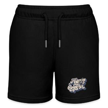 For the Hippies & the Cowboys - Kids Organic Sweat Shorts by Stanley/Stella - black - Front