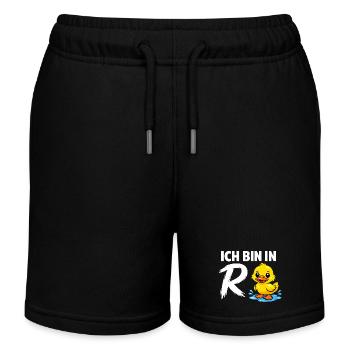 Rente Ente Ich Bin In Rente Geschenk - Kinder Organic Joggingshorts Mini Bolter von Stanley/Stella - Schwarz - Vorne