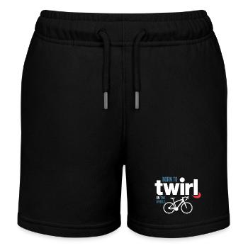 Professional Bicycle Acrobatics Elite Twirl  - Kids Organic Sweat Shorts by Stanley/Stella - black - Front