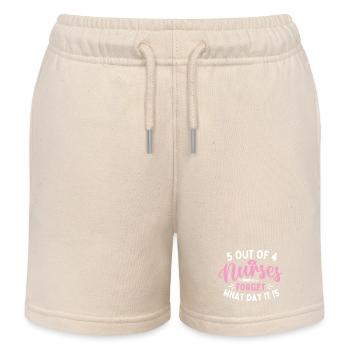5 von 4 Krankenschwestern vergessen welchen Tag Humor - Kinder Organic Joggingshorts Mini Bolter von Stanley/Stella - Natur - Vorne