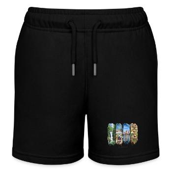 Ohio Travel – Cœur de tout et histoire - Short de jogging enfant bio Stanley/Stella - noir - Devant