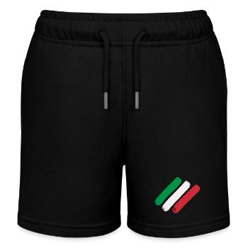 Italian Flag - Stripes - Kids Organic Sweat Shorts by Stanley/Stella - black - Front