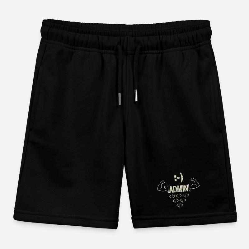 Admin Administrator IT Sysadmin and Computer Scientist Kids Organic Sweat Shorts by Stanley/Stella