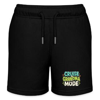 Kreuzfahrt-oma, Oma An Deck, - Kinder Organic Joggingshorts Mini Bolter von Stanley/Stella - Schwarz - Vorne