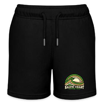 Baltic Coast Surf Design – Rétro Green - Short de jogging enfant bio Stanley/Stella - noir - Devant