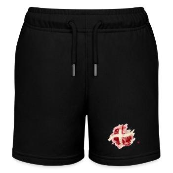 Denmark flag as watercolor - Kids Organic Sweat Shorts by Stanley/Stella - black - Front
