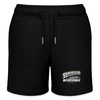 Superheld, clever getarnt als Mechatroniker - Kinder Organic Joggingshorts Mini Bolter von Stanley/Stella - Schwarz - Vorne
