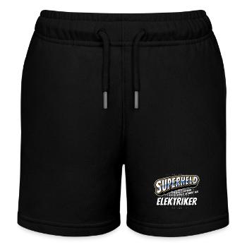 Superheld, clever getarnt als Elektriker - Kinder Organic Joggingshorts Mini Bolter von Stanley/Stella - Schwarz - Vorne