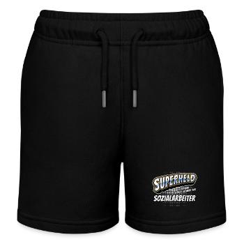 Superheld, clever getarnt als Sozialarbeiter - Kinder Organic Joggingshorts Mini Bolter von Stanley/Stella - Schwarz - Vorne