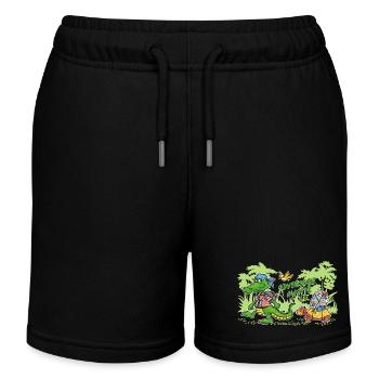 ADVENTURE AWAITS - Kids Organic Sweat Shorts by Stanley/Stella - black - Front