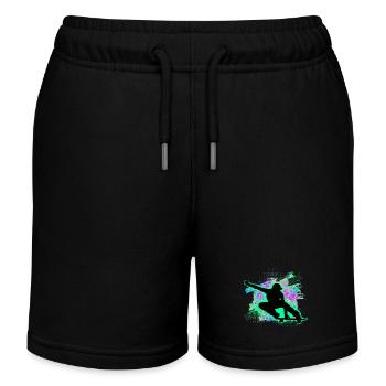Skate skater skateboard sk8 - Short de jogging enfant bio Stanley/Stella - noir - Devant