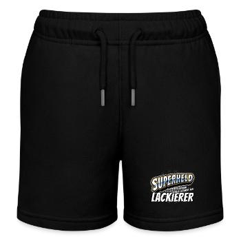 Superheld, clever getarnt als Lackierer - Kinder Organic Joggingshorts Mini Bolter von Stanley/Stella - Schwarz - Vorne