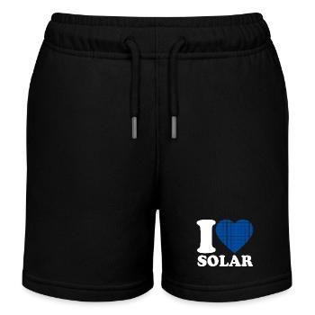 J’aime l’énergie solaire - Cœur - Énergie renouvelable - Short de jogging enfant bio Stanley/Stella - noir - Devant