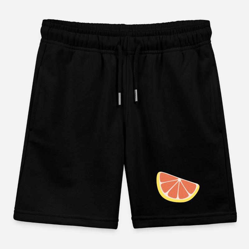 grapefruit slice Kids Organic Sweat Shorts by Stanley/Stella
