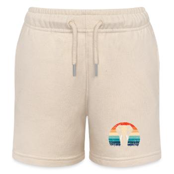 Elefant - Großwild, Stoßzahn, Elfenbein sunset - Kinder Organic Joggingshorts Mini Bolter von Stanley/Stella - Natur - Vorne
