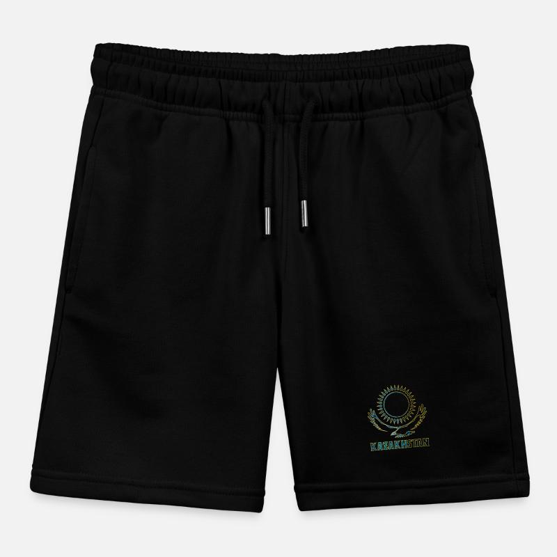Kazakhstan steppe eagle gift Kids Organic Sweat Shorts by Stanley/Stella