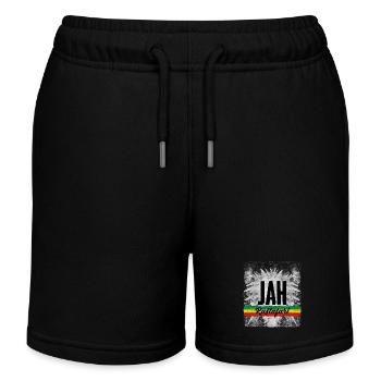 Jah Rastafari Roots reggae - Short de jogging enfant bio Stanley/Stella - noir - Devant