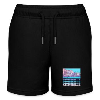 Marseille - Short de jogging enfant bio Stanley/Stella - noir - Devant