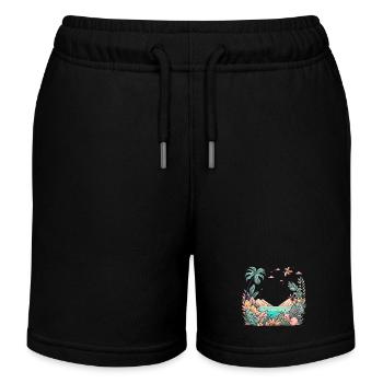Tropics and mountains - Kids Organic Sweat Shorts by Stanley/Stella - black - Front
