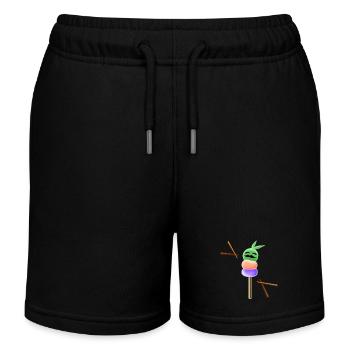 Skewering of sprouts! - Kids Organic Sweat Shorts by Stanley/Stella - black - Front