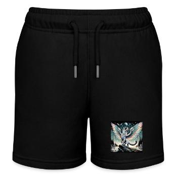 Mythischer Hasendrache - Kinder Organic Joggingshorts Mini Bolter von Stanley/Stella - Schwarz - Vorne