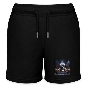 Fart Souls – Hollow Knight auf Porzellanthron #04 - Kinder Organic Joggingshorts Mini Bolter von Stanley/Stella - Schwarz - Vorne