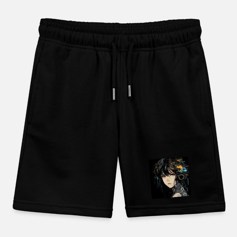 Anime Eyes Digital Kids Organic Sweat Shorts by Stanley/Stella