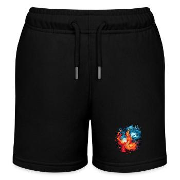 Feuer & Eis - Kinder Organic Joggingshorts Mini Bolter von Stanley/Stella - Schwarz - Vorne