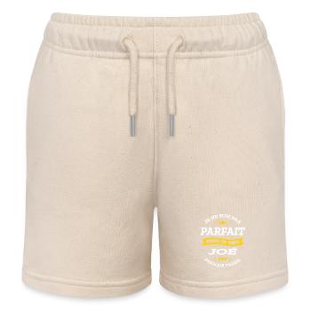 JOÉ PARFAIT - PRENOM JOÉ - Short de jogging enfant bio Stanley/Stella - écru doux - Devant