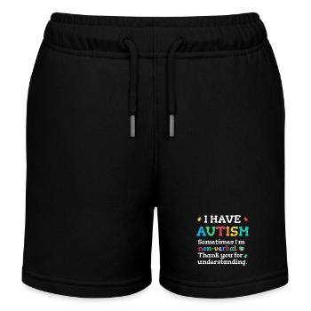 Nonverbaler Autismus - Kinder Organic Joggingshorts Mini Bolter von Stanley/Stella - Schwarz - Vorne