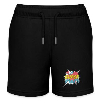 Fête des mères Supermom Super Mom Meilleure bande dessinée de maman - Short de jogging enfant bio Stanley/Stella - noir - Devant