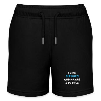 Pitsky Pitskies Lustiger Spruch - Kinder Organic Joggingshorts Mini Bolter von Stanley/Stella - Schwarz - Vorne