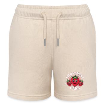 Strawberry Gang - Team Erdbeere Pflücker - Kinder Organic Joggingshorts Mini Bolter von Stanley/Stella - Natur - Vorne