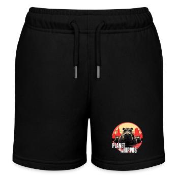 Planet of the hippos - Kids Organic Sweat Shorts by Stanley/Stella - black - Front