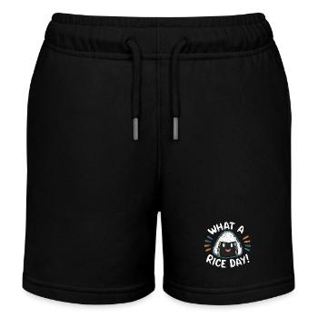 Onigiri souriant - Short de jogging enfant bio Stanley/Stella - noir - Devant