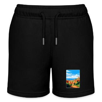 Agrigent Italien Vintage Reiseplakat Souvenir WPA - Kinder Organic Joggingshorts Mini Bolter von Stanley/Stella - Schwarz - Vorne