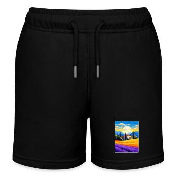 Provence Frankreich Vintage Reiseplakat Souvenir WPA - Kinder Organic Joggingshorts Mini Bolter von Stanley/Stella - Schwarz - Vorne