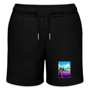 Provence Frankreich Vintage Reiseplakat Souvenir WPA - Kinder Organic Joggingshorts Mini Bolter von Stanley/Stella - Schwarz - Vorne