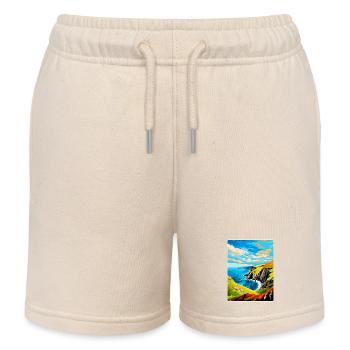 Slieve League Irland UK Vintage Reiseplakat WPA - Kinder Organic Joggingshorts Mini Bolter von Stanley/Stella - Natur - Vorne