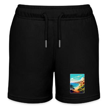 Îles Canaries Espagne Affiche de voyage vintage WPA Art - Short de jogging enfant bio Stanley/Stella - noir - Devant